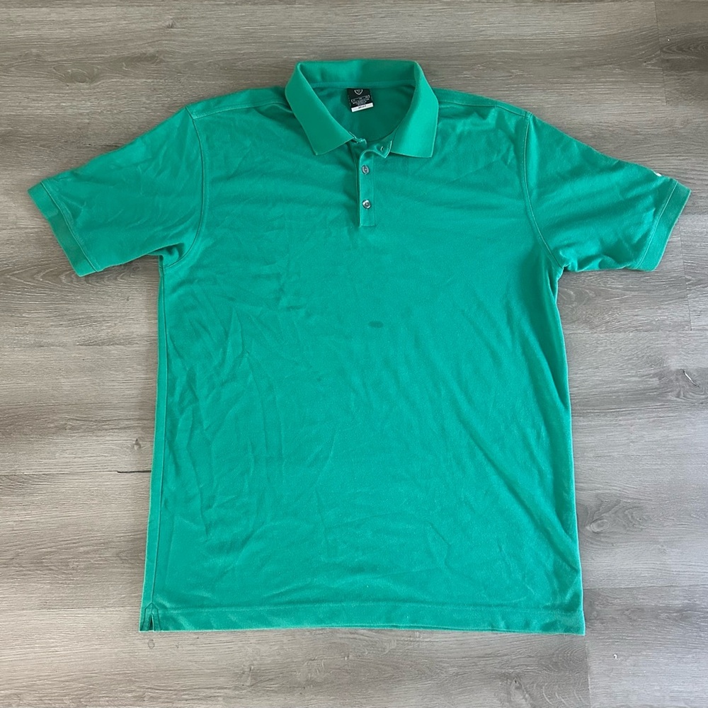 Nike Golf Dri-Fit Green Mens Performance Polo Shirt Short Sleeve Size XL